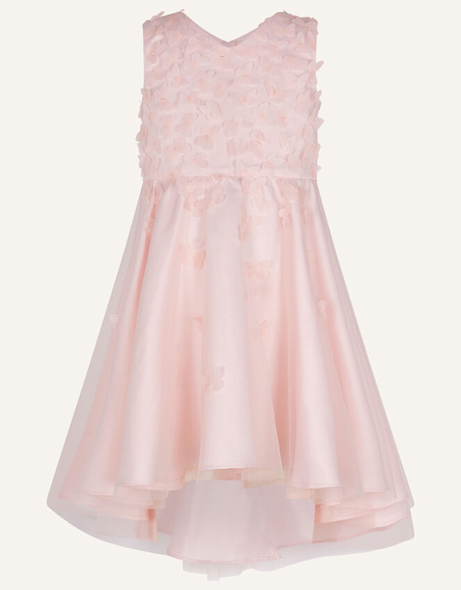 Bella 3D Butterfly High Low Dress, Pink (PINK), large
