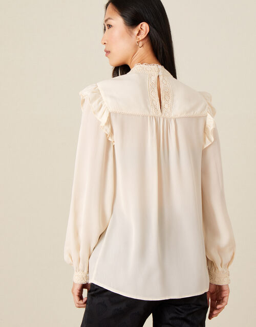 Victoriana Long Sleeve Blouse , Cream (CREAM), large