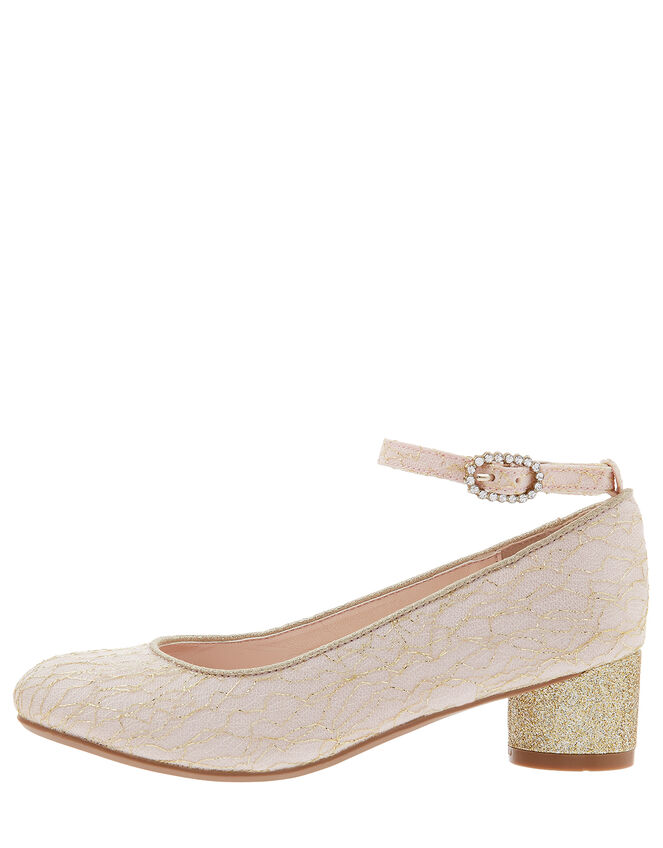 Honey Lace Sparkle Shoes, Pink (PALE PINK), large