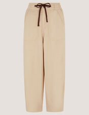 Megan Cropped Barrel Trousers, Natural (ECRU), large