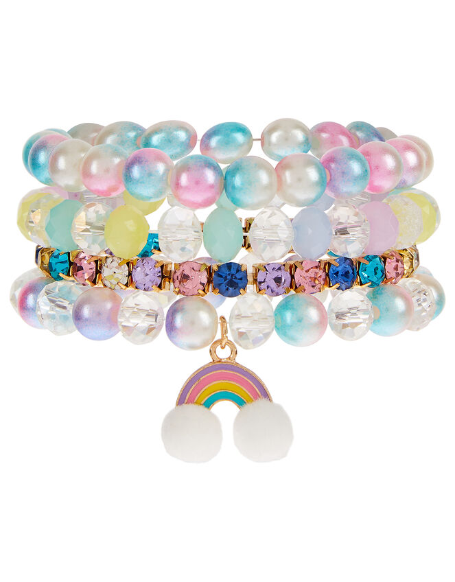 Rainbow Sparkle Stretch Bracelet Set, , large