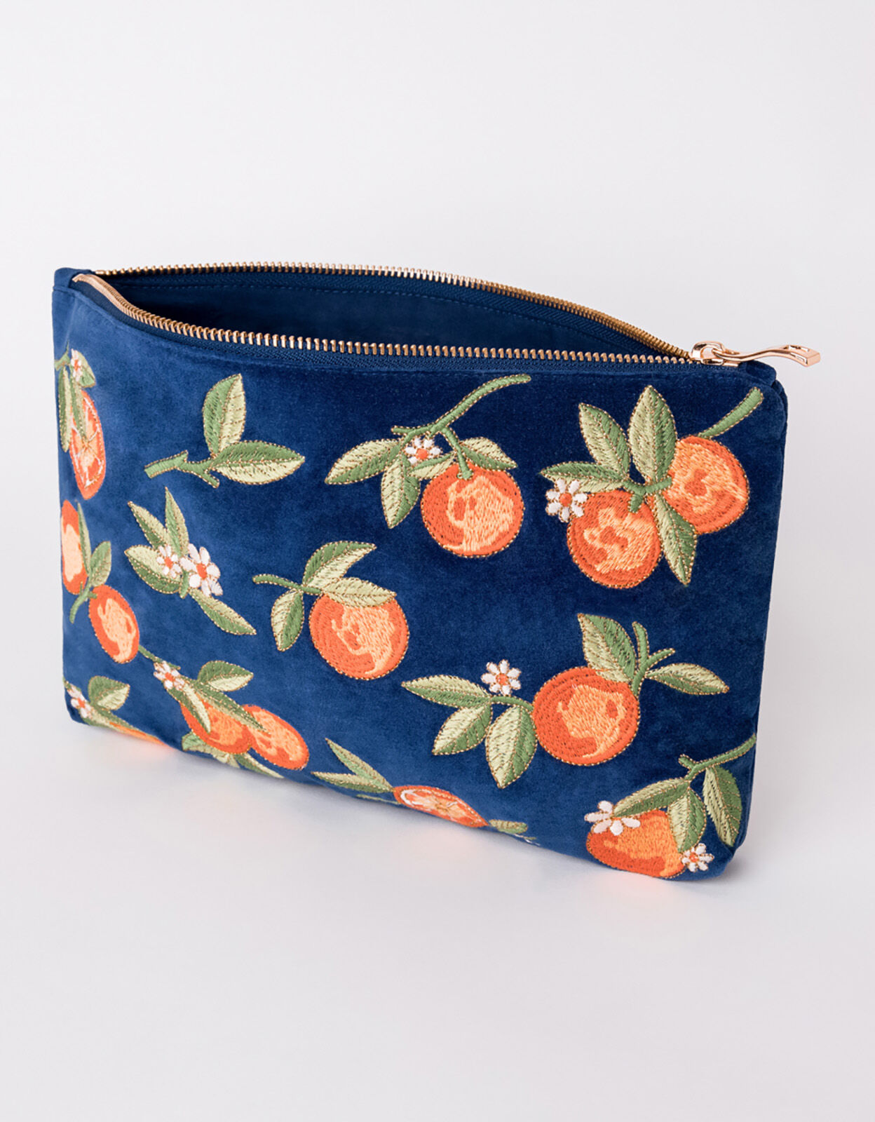 送関込【Elizabeth Scarlett】Embroidered Pouch ジップポーチ Elizabeth Scarlett Seashell Embroidered Velvet Pouch