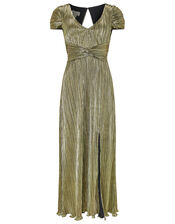 Loreen Lame Maxi Dress, Gold (GOLD), large