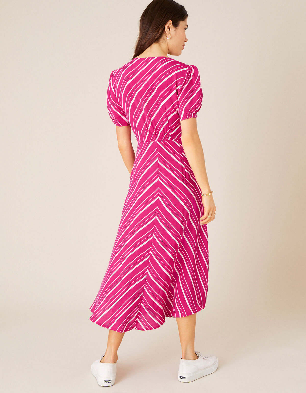 Monsoon ribbon stripe dress store