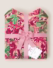 Christmas Bow Print Long Pyjamas Set, Pink (PINK), large