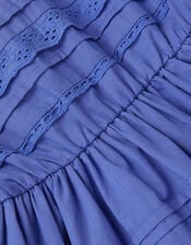 Broderie Tiered Dress, Blue (BLUE), large