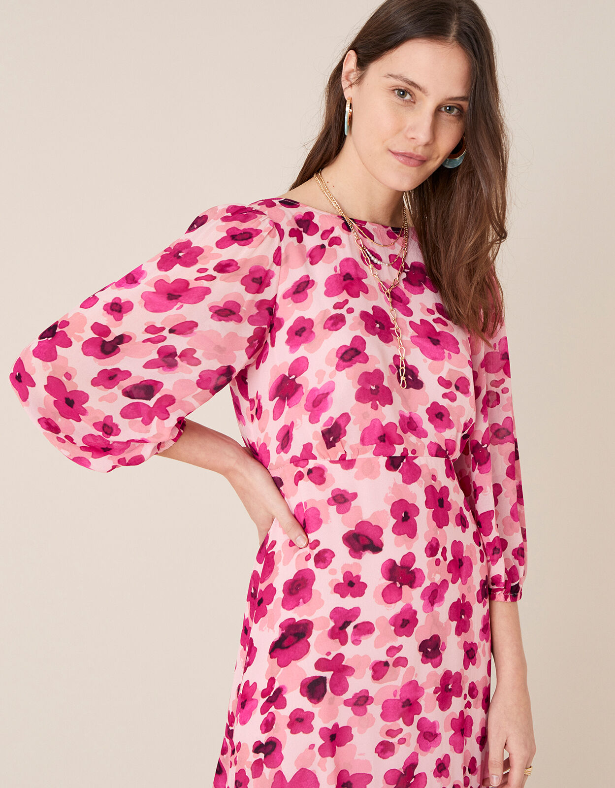 Poppy print dress Clearance