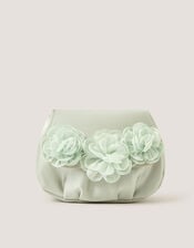 Corsage Satin Bag, Green (SAGE), large