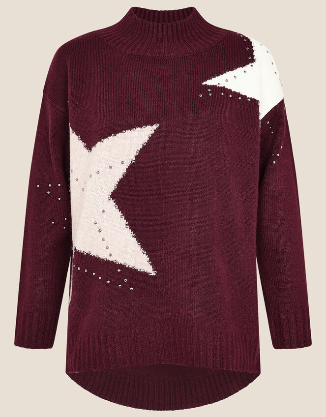 Stacy Star Knit Jumper Red