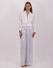 Sundress Janis Sequin Wide Leg Trousers, Blue (LIGHT BLUE), large