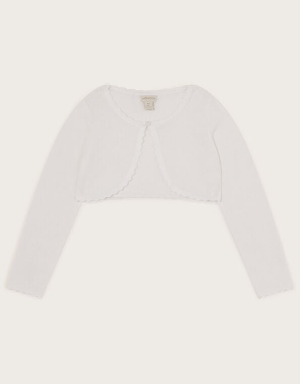 Niamh Glitter Cardigan, White (WHITE), large