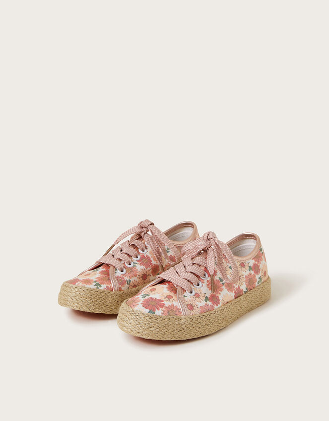 Floral Print Espadrille Trainers, Multi (MULTI), large