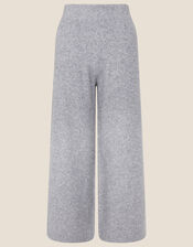 Lounge Wide Leg Knit Trousers, Grey (GREY MARL), large