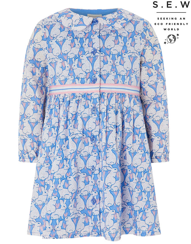 S.E.W Baby Uma Bunny Rabbit Dress, Blue (BLUE), large