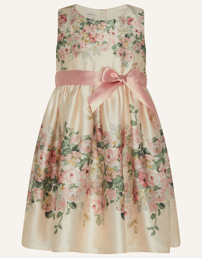 Baby Posie Satin Dress in Recycled Polyester, Pink (PALE PINK), large