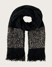 Sequin Border Boucle Scarf, , large
