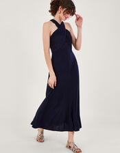 Clo Crossover Maxi Dress, Blue (NAVY), large