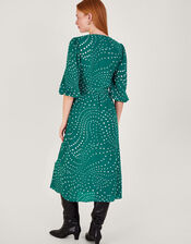 Emer Spot Dress, Green (GREEN), large