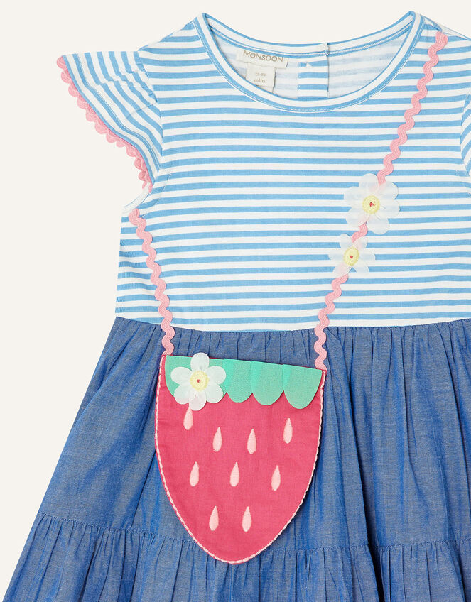 Baby Strawberry 2-in-1 Dress , Blue (BLUE), large