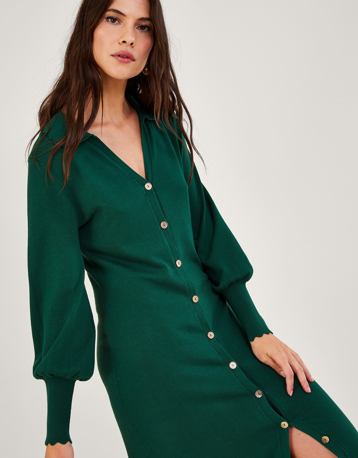 Button sales through dress