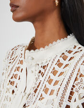 Lottie Lace Shirt, Ivory (IVORY), large