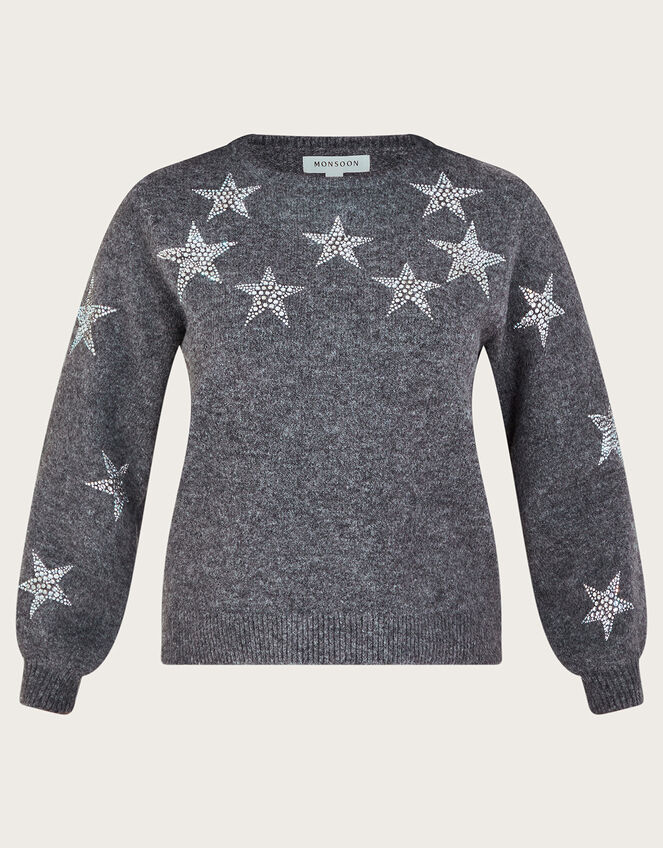Sabrina Star Jumper, Grey (GREY), large