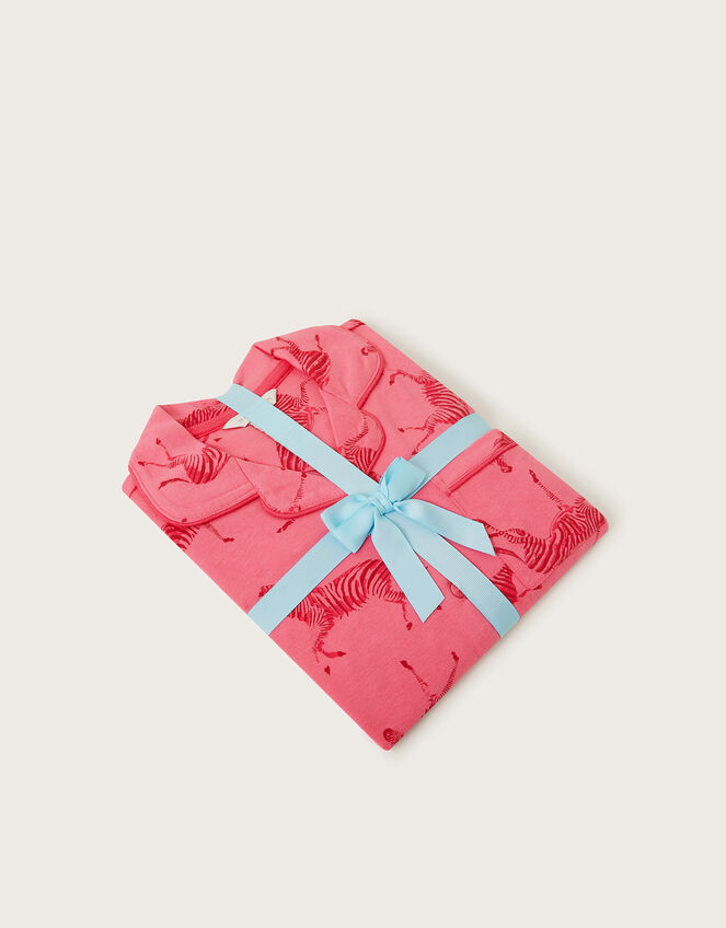 Zebra Print Long Pyjamas Set, Pink (PINK), large