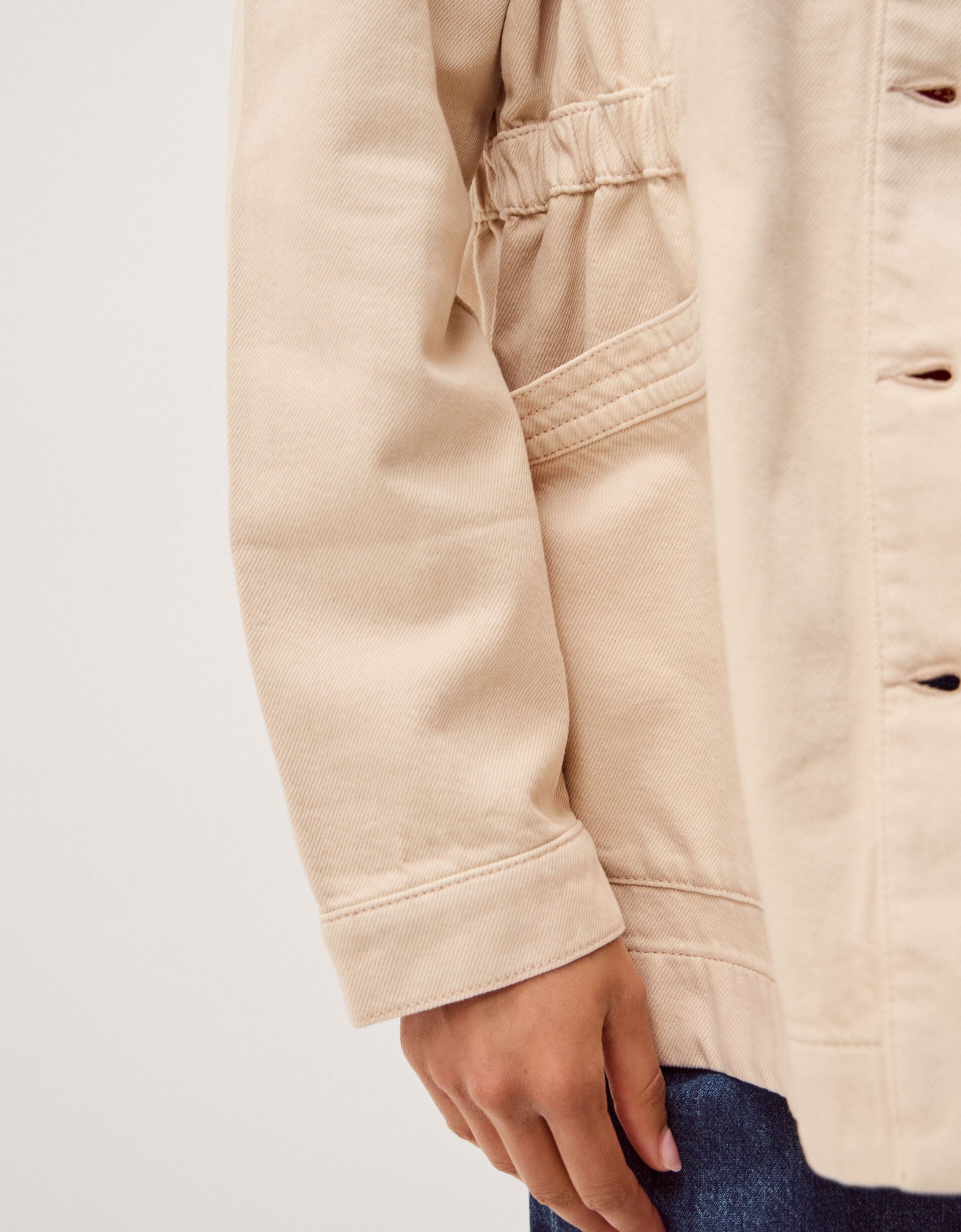 Mabel Longline Denim Jacket Natural | Women's Jackets | Monsoon UK.