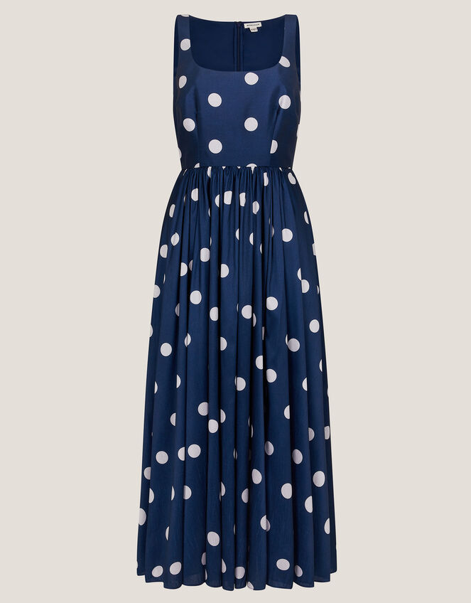 Sicily Fit and Flare Midi Dress, Blue (NAVY), large