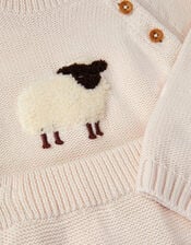 Newborn Sheep Jumper & Knit Joggers Set, Cream (CREAM), large