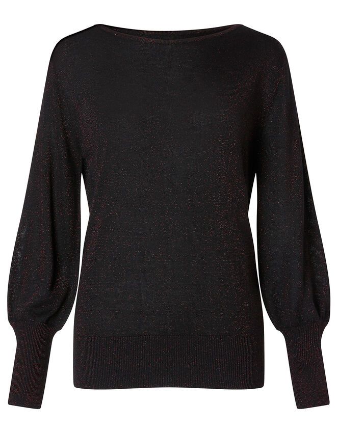 Sparkle Jumper with Sustainable Viscose, Red (BERRY), large