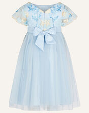 Lucia Embroidered Dress, Blue (BLUE), large