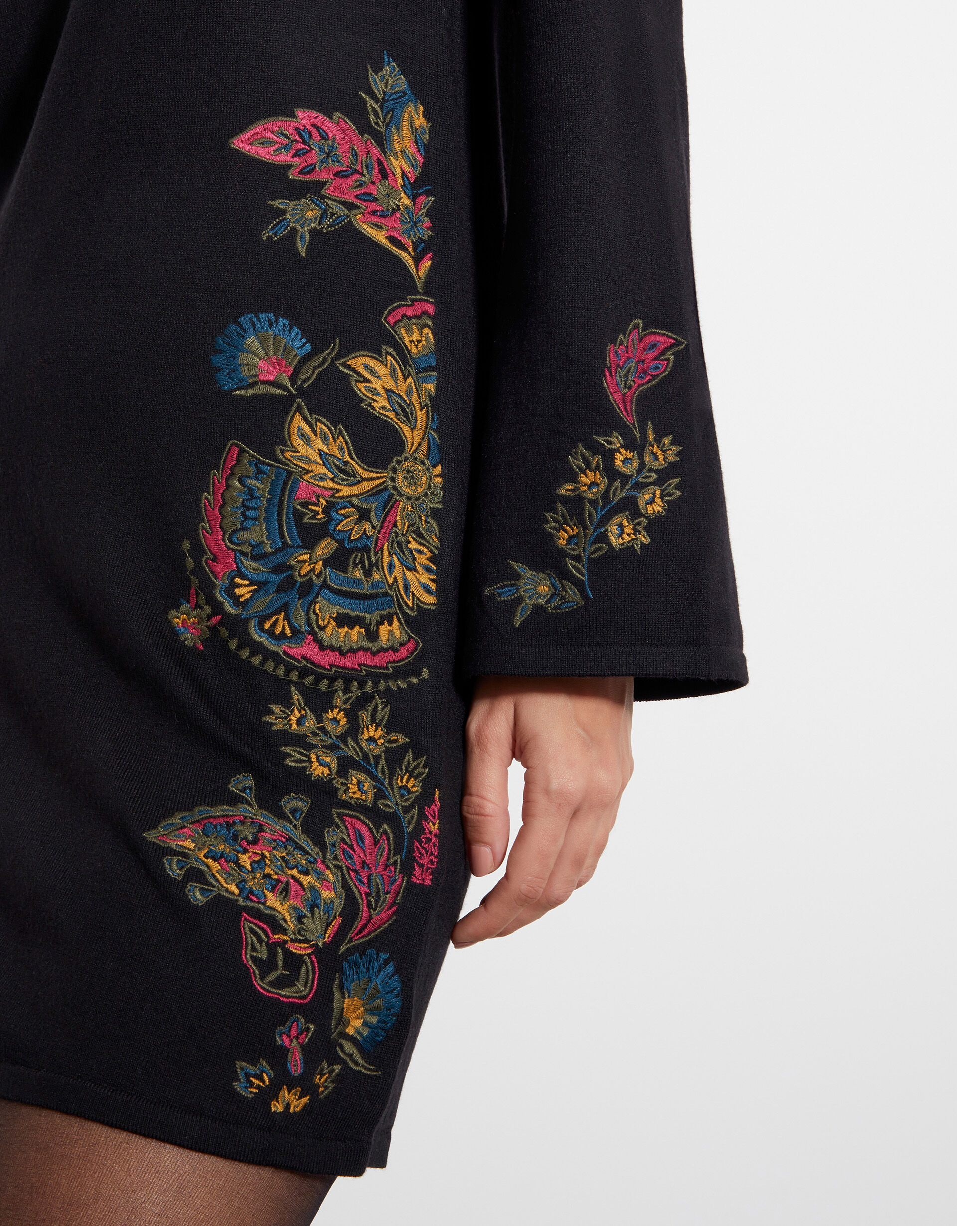 Black Embroidered Tunic Set main image 1