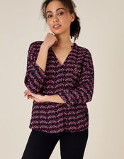 Ziggy ZigZag Blouse with LENZING™ ECOVERO™, Pink (PINK), large