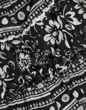 Tile Print Top and Skirt Set, Black (BLACK), large