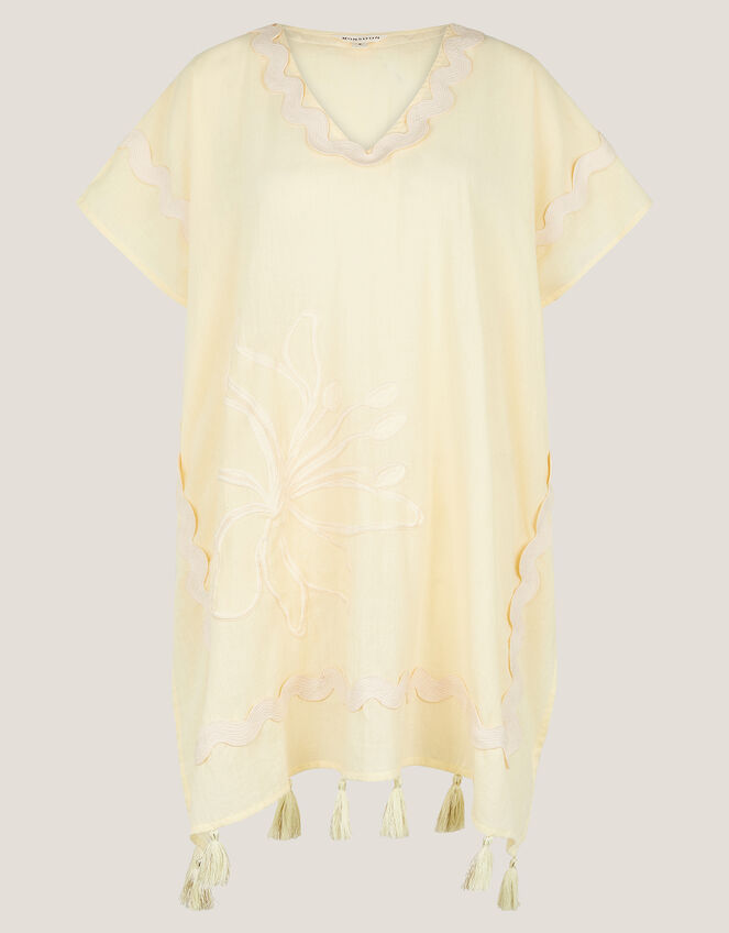 Suzie Tassel Kaftan Cover Up, Yellow (YELLOW), large
