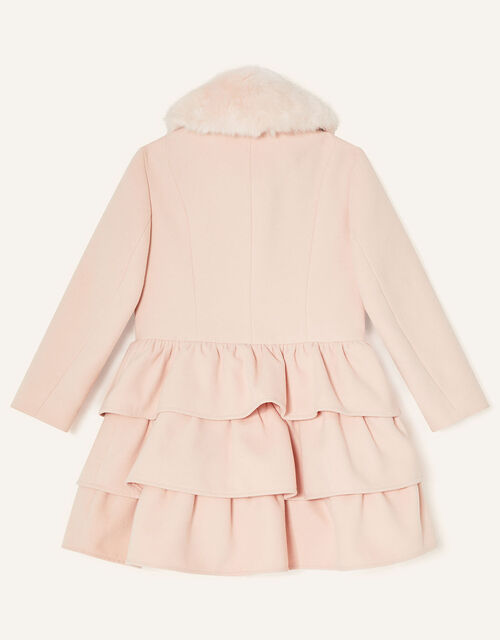 Triple Frill Coat, Pink (PALE PINK), large