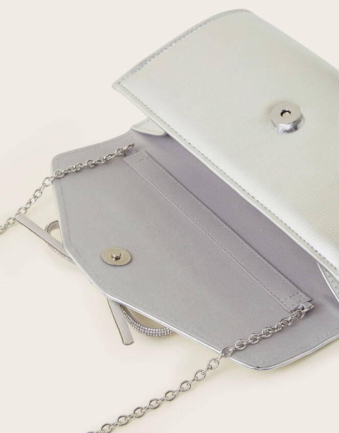 Sia Diamante Bow Clutch Bag, , large