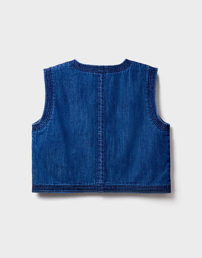 East Juna Denim Gilet, Blue (BLUE), large