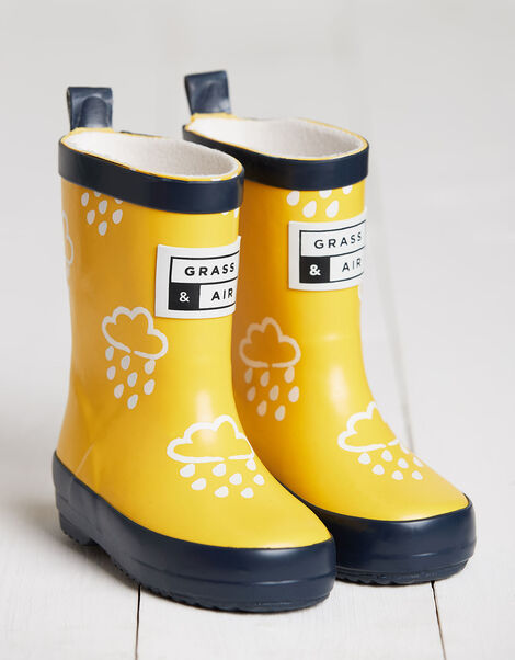 Grass & Air Colour-Revealing Wellies Yellow, Yellow (YELLOW), large