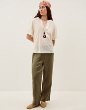 Logan Linen T-Shirt, Ivory (IVORY), large