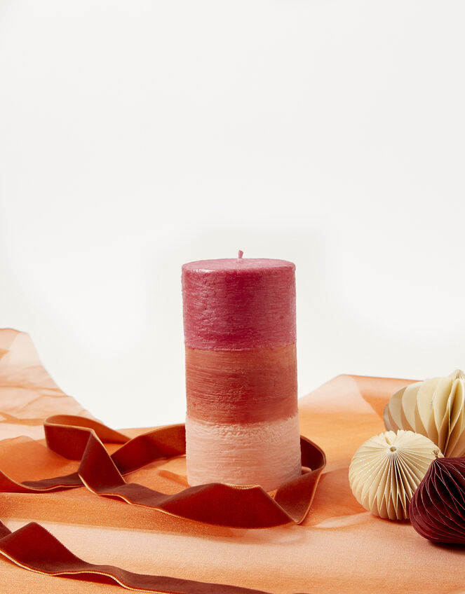 Colour Block Pillar Candle, , large