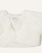 Baby Faux Fur Shrug , Ivory (IVORY), large