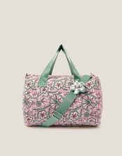 Floral Print Duffle Bag, , large