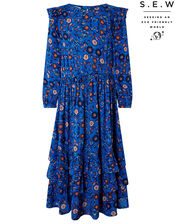 Mini Me Willow Floral Dress, Blue (BLUE), large