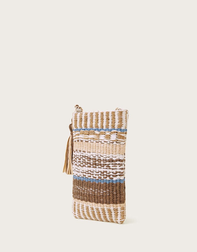 Raffia Beaded Phone Bag, , large