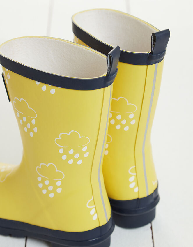 Grass and Air Junior Colour-Revealing Wellies, Yellow (YELLOW), large