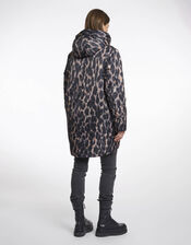 Rino & Pelle Lune Leopard Print Padded Coat, Leopard (LEOPARD), large