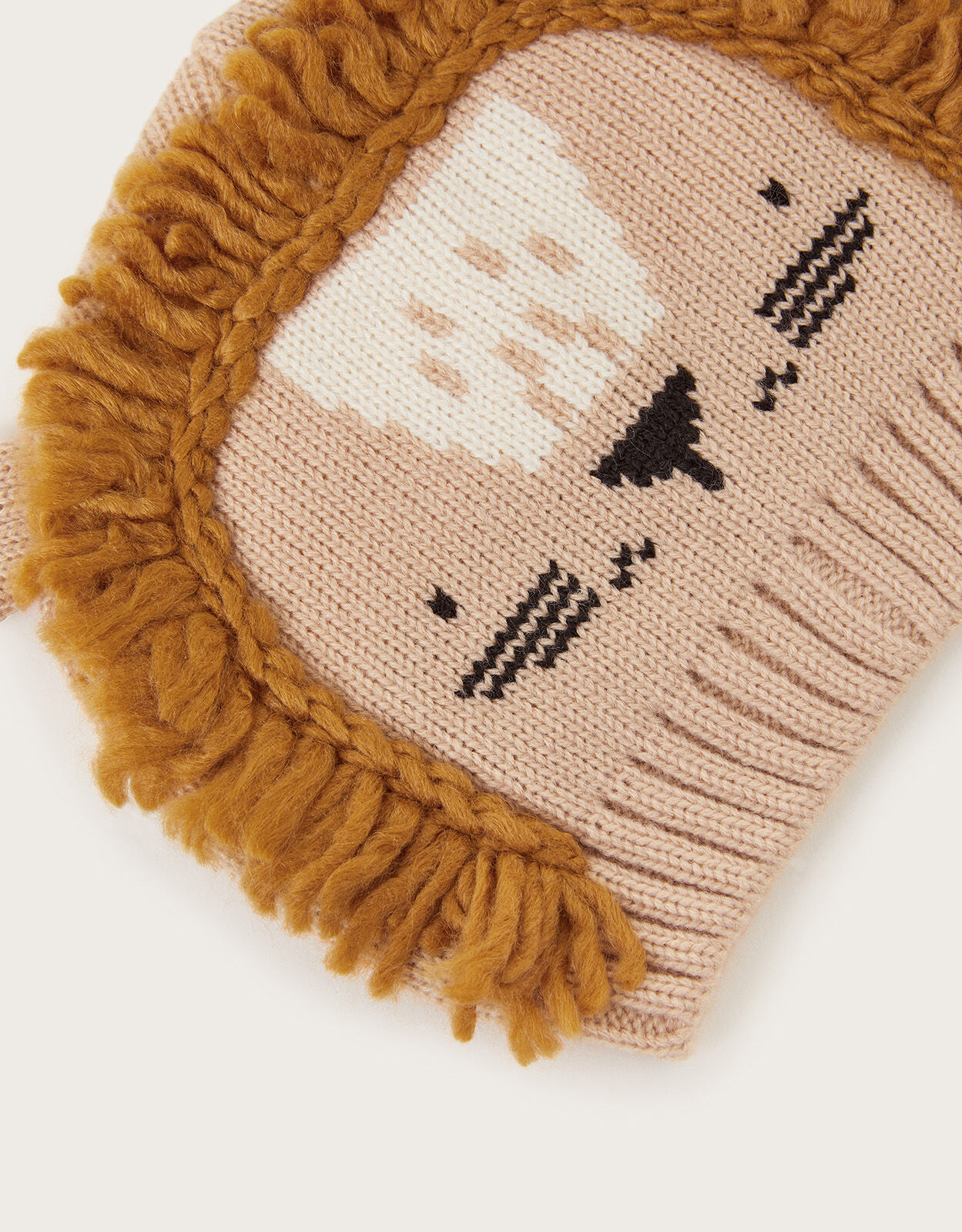 Baby Winston Lion Beanie Hat Camel