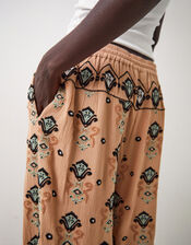 East Mimi Embroidered Balloon Trousers, Camel (BEIGE), large